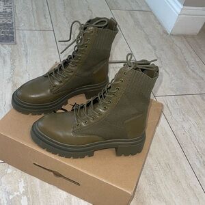 Green Combat Boots